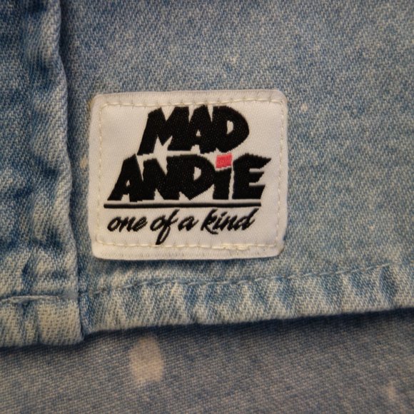 Bob Marley One-of-a-Kind Pac-Sun Bleach Splattered Custom MadAndie Denim Shirt - Picture 5 of 7